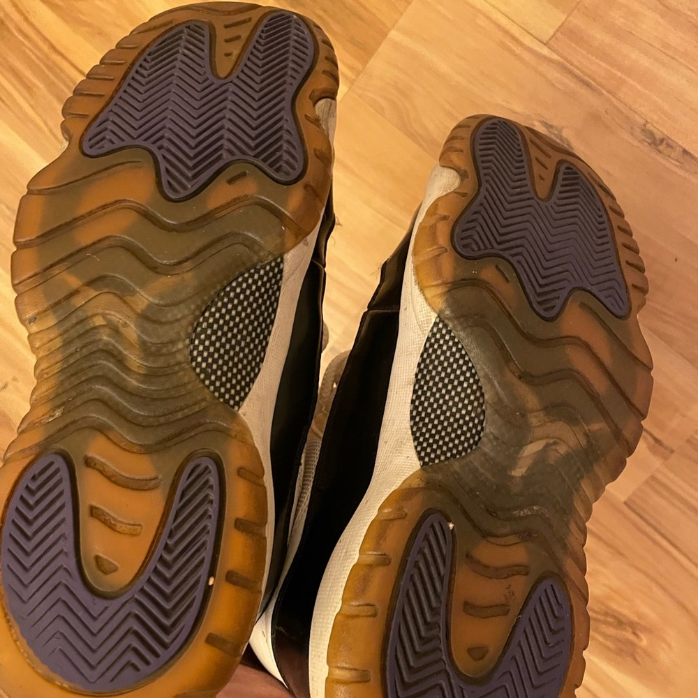 Jordan Sneakers with Black and Purple Accents
